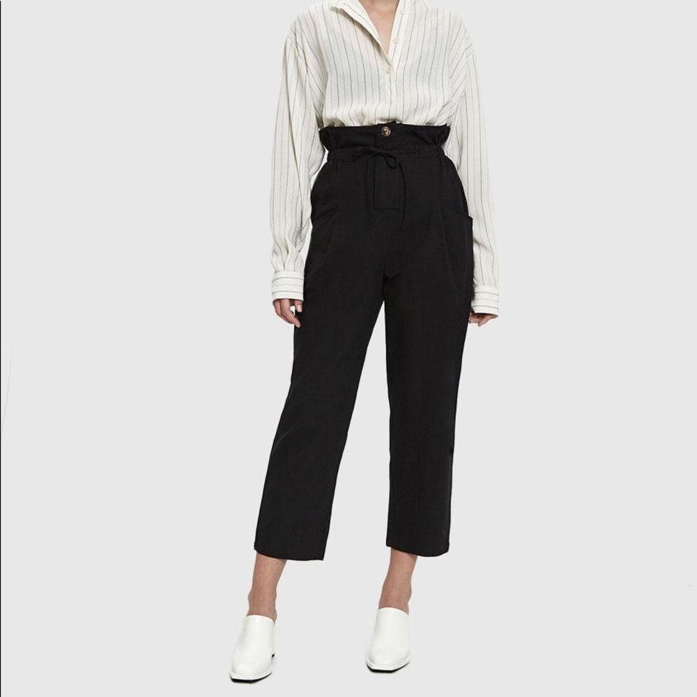 Farrow NeedSupply Paper Bag Pant in Black